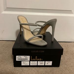 Lulu’s grey strappy Heels Women’s 8